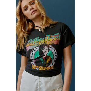 Daydreamer Billy Joel 1978 Reverse Tour Tee Vintage Black Size Small